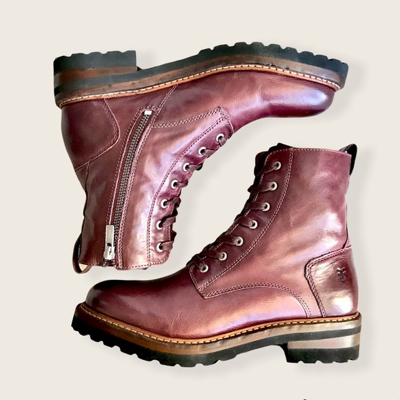 frye ella combat boots